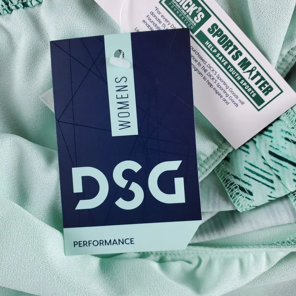 DSG‎ Womens Size XL Mid Rise Running Shorts Lined Hashtag Teal 3in Inseam New